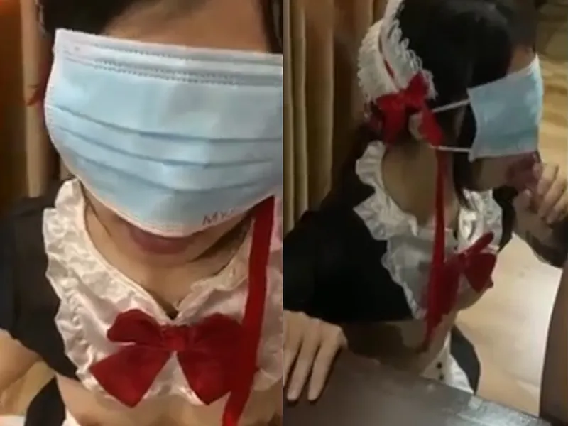 Cô bạn gái việt dâm cosplay nô lệ mút bú con chuối điêu luyện